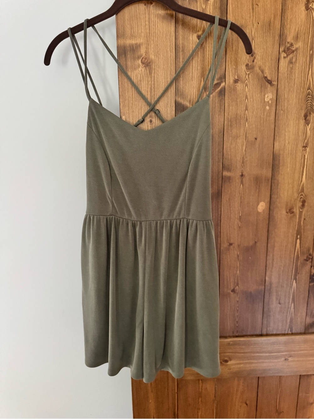 Willow & Root Olive Green Strappy Romper